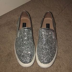 Steven by Steve Madden glitter slip ons